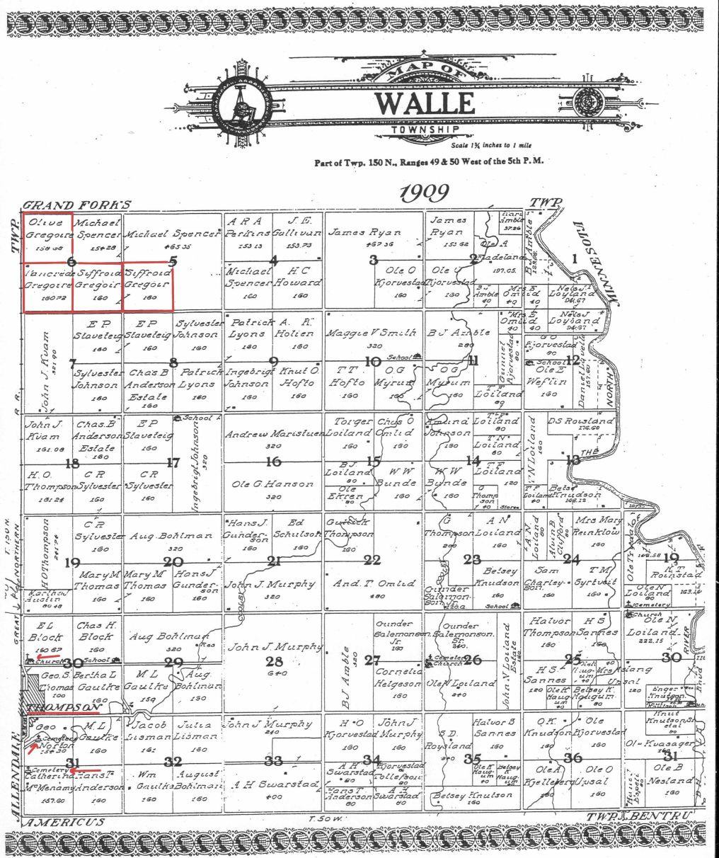 1909 Walle PLAT Map 